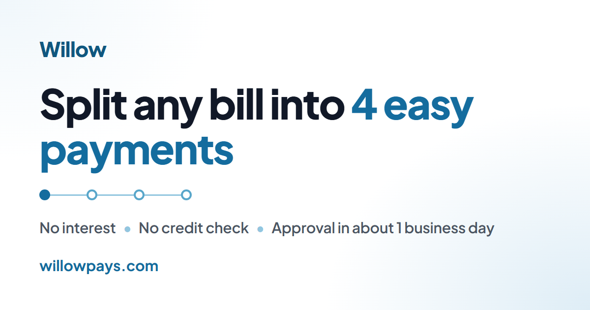 The picture willowpays.com shows when its homepage is shared